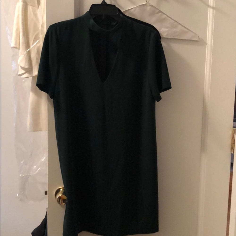 Zara open neck short sleeved dress